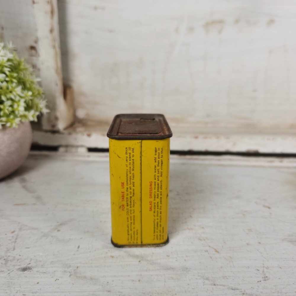 Vintage Colman's Mustard 1 1/4 oz Yellow Tin, USA Made- Collectible Metal Tins - Picture 4 of 9